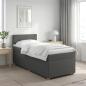 Preview: ARDEBO.de - Boxspringbett mit Matratze Dunkelgrau 80 x 200 cm Stoff