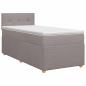 Preview: Boxspringbett mit Matratze mit Kopfteil Taupe 80 x 200 cm Stoff