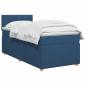 Preview: Boxspringbett mit Matratze mit Kopfteil Blau 80 x 200 cm Stoff