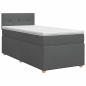 Preview: Boxspringbett mit Matratze Dunkelgrau 100 x 200 cm Stoff