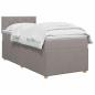 Preview: Boxspringbett mit Matratze Taupe 100 x 200 cm Stoff