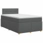 Preview: Boxspringbett mit Matratze Dunkelgrau 120 x 190 cm Stoff