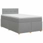 Preview: Boxspringbett mit Matratze Hellgrau 120 x 200 cm Stoff