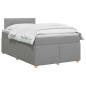 Preview: Boxspringbett mit Matratze Hellgrau 120 x 200 cm Stoff