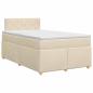 Preview: Boxspringbett mit Matratze Creme 120 x 200 cm Stoff