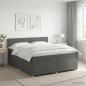 Preview: ARDEBO.de - Boxspringbett mit Matratze Dunkelgrau 140 x 190 cm Stoff