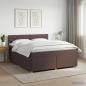 Preview: ARDEBO.de - Boxspringbett mit Matratze Dunkelbraun 160 x 200 cm Stoff