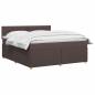 Preview: Boxspringbett mit Matratze Dunkelbraun 160 x 200 cm Stoff