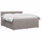 Preview: Boxspringbett mit Matratze Taupe 160 x 200 cm Stoff