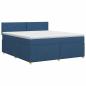 Preview: Boxspringbett mit Matratze mit Kopfteil Blau 180 x 200 cm Stoff