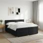 Preview: ARDEBO.de - Boxspringbett mit Matratze Schwarz 200 x 200 cm Stoff