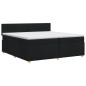 Preview: Boxspringbett mit Matratze Schwarz 200 x 200 cm Stoff