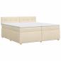 Preview: Boxspringbett mit Matratze Creme 200 x 200 cm Stoff