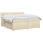 Preview: Boxspringbett mit Matratze Creme 200 x 200 cm Stoff