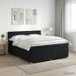Preview: ARDEBO.de - Boxspringbett mit Matratze Schwarz 200 x 200 cm Stoff