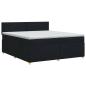 Preview: Boxspringbett mit Matratze Schwarz 200 x 200 cm Stoff