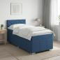 Preview: ARDEBO.de - Boxspringbett mit Matratze mit Kopfteil Blau 90 x 200 cm Stoff