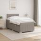 Preview: ARDEBO.de - Boxspringbett mit Matratze Taupe 120 x 190 cm Stoff