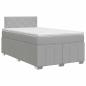 Preview: Boxspringbett mit Matratze Hellgrau 120 x 190 cm Stoff