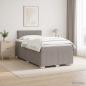 Preview: ARDEBO.de - Boxspringbett mit Matratze Taupe 120 x 190 cm Stoff