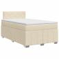 Preview: Boxspringbett mit Matratze Creme 120 x 190 cm Stoff