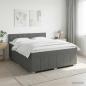Preview: ARDEBO.de - Boxspringbett mit Matratze Dunkelgrau 140 x 200 cm Stoff