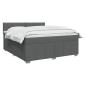 Preview: Boxspringbett mit Matratze Dunkelgrau 140 x 200 cm Stoff