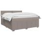 Preview: Boxspringbett mit Matratze Taupe 160 x 200 cm Stoff