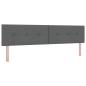 Preview: Boxspringbett mit Matratze Dunkelgrau 200 x 200 cm Stoff