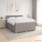 Preview: ARDEBO.de - Boxspringbett mit Matratze Taupe 200 x 200 cm Stoff