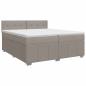 Preview: Boxspringbett mit Matratze Taupe 200 x 200 cm Stoff