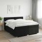 Preview: ARDEBO.de - Boxspringbett mit Matratze Schwarz 200 x 200 cm Stoff