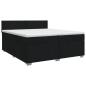 Preview: Boxspringbett mit Matratze Schwarz 200 x 200 cm Stoff