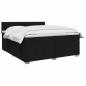 Preview: Boxspringbett mit Matratze Schwarz 200 x 200 cm Stoff
