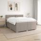Preview: ARDEBO.de - Boxspringbett mit Matratze Taupe 200 x 200 cm Stoff