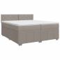 Preview: Boxspringbett mit Matratze Taupe 200 x 200 cm Stoff