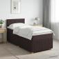 Preview: ARDEBO.de - Boxspringbett mit Matratze Dunkelbraun 80 x 200 cm Stoff