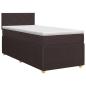 Preview: Boxspringbett mit Matratze Dunkelbraun 80 x 200 cm Stoff