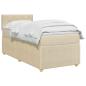 Preview: Boxspringbett mit Matratze mit Kopfteil Creme 80 x 200 cm Stoff