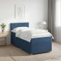 Preview: ARDEBO.de - Boxspringbett mit Matratze mit Kopfteil Blau 80 x 200 cm Stoff