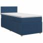 Preview: Boxspringbett mit Matratze mit Kopfteil Blau 80 x 200 cm Stoff