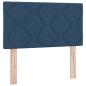 Preview: Boxspringbett mit Matratze mit Kopfteil Blau 80 x 200 cm Stoff