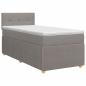 Preview: Boxspringbett mit Matratze mit Kopfteil Taupe 90 x 200 cm Stoff