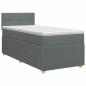 Preview: Boxspringbett mit Matratze Dunkelgrau 100 x 200 cm Stoff