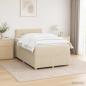 Preview: ARDEBO.de - Boxspringbett mit Matratze Creme 120 x 190 cm Stoff