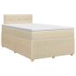 Preview: Boxspringbett mit Matratze Creme 120 x 190 cm Stoff