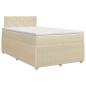 Preview: Boxspringbett mit Matratze Creme 120 x 190 cm Stoff