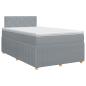 Preview: Boxspringbett mit Matratze Hellgrau 120 x 200 cm Stoff