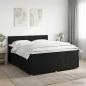 Preview: ARDEBO.de - Boxspringbett mit Matratze Schwarz 140 x 190 cm Stoff