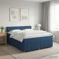 Preview: ARDEBO.de - Boxspringbett mit Matratze mit Kopfteil Blau 140 x 190 cm Stoff